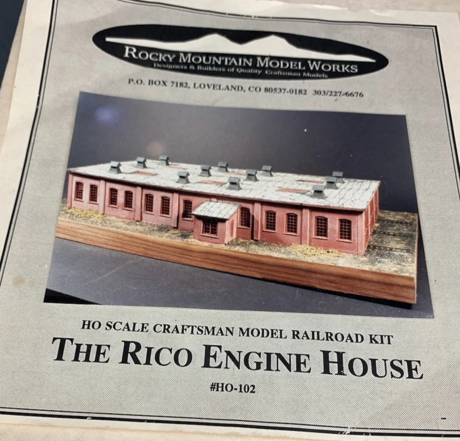 Kit de casa de motor Rico escala HOn3 Rocky Mountain Model Works #HO-102 HO7048 Foto 2 de 4