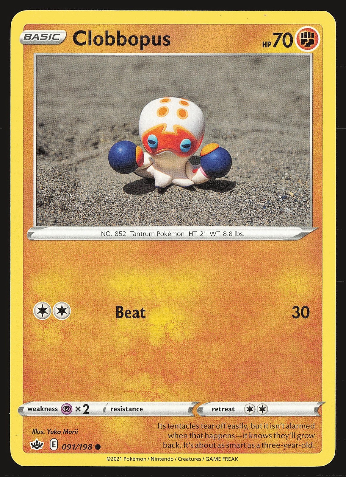 SWSH06: Chilling Reign Clobbopus #091/198 Common Pokemon Card