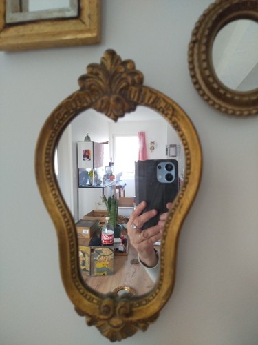 Miroir Doré A La Feuille D Or