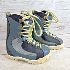 Burton Ruler Women&rsquo;s Snowboard Boots 6 Gray Blue Lace Up Snowboarding Free Ship!