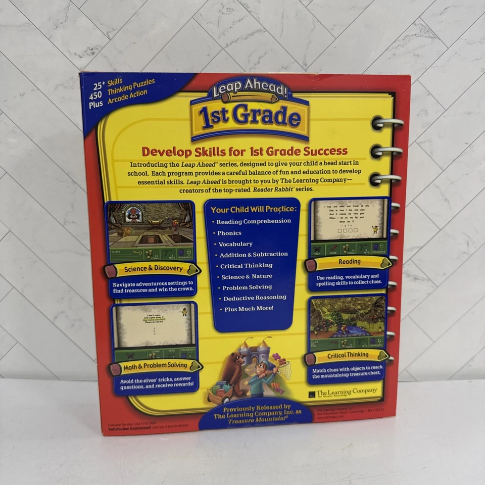 Leap Ahead 1st & 2nd Grade The Learning Company Big Box Vintage PC Game Lot 2x - Image 3 of 4