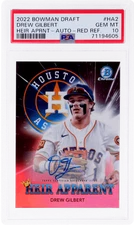 2022 Bowman Drew Gilbert Heir Apparent Chrome Auto Red Refractor #HA2 /5 PSA 10