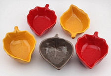 Autumn Leaf Kotobuki Japan Ceramic Condiment Bowls | Set Of 5 | BIA Brand
