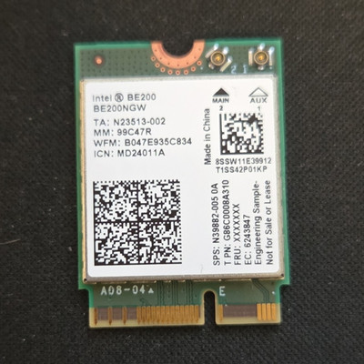 Intel BE200NGW M.2 Wireless WLAN Laptop Network Card Module N23450-001