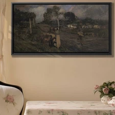 Rural Countryside Animal Farm Canvas Print Vintage Wall Art Decor Rustic Artwork