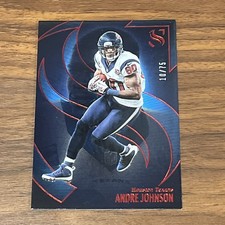2025 Panini Silhouette Andre Johnson #69 Red /75 Houston Texans HOF