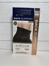 Copper Fit Elite Back Support AirFlow Adjustable Double Band 30-50 NEW
