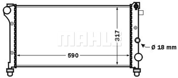 Mahle CR 1452 000S KüHler, MotorküHlung, WasserküHler FüR Fiat Panda (169_)-image