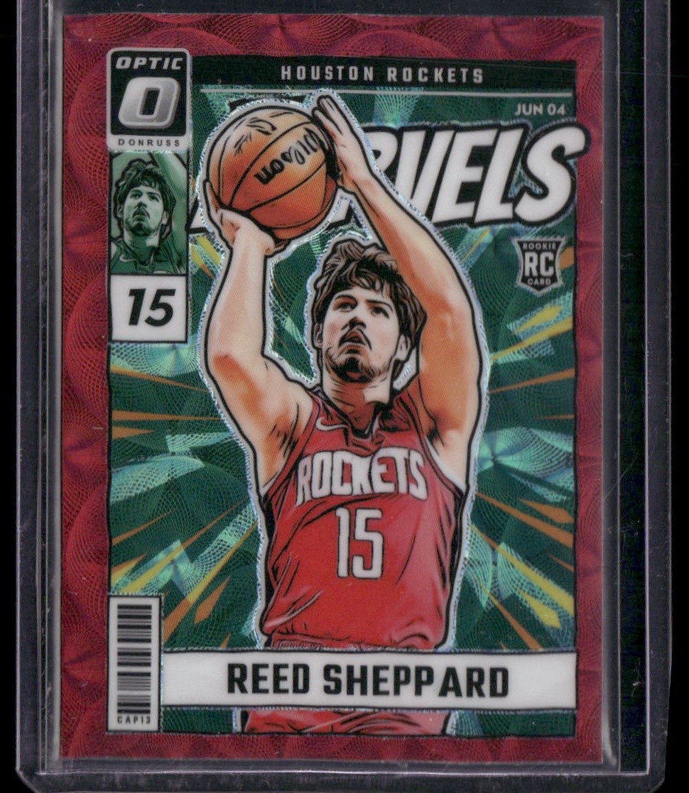 2024-25 Donruss Optic Reed Sheppard Net Marvels Red International