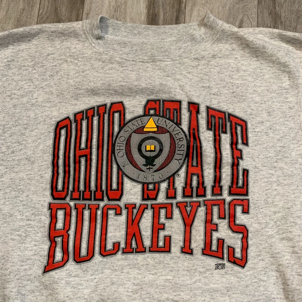Vintage Ohio State Buckeyes Pullover Mens Extra Large Gray Crew Neck - Image 2 of 4