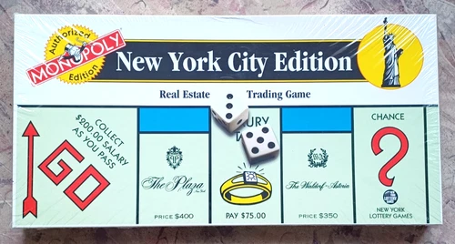 Vintage Monopoly New York City Edition NYC 1996 Board Game Hasbro Rare NEW