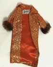 Mattel Vintage Barbie Doll #992 Golden Elegance Red Gold Brocade Coat Fur Trim