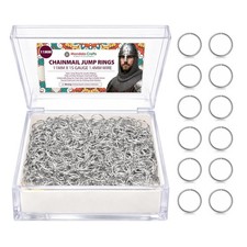 2000pcs 11mm Chainmail Jump Rings Kit - Open Silver Tone Anodized Aluminum Ri...