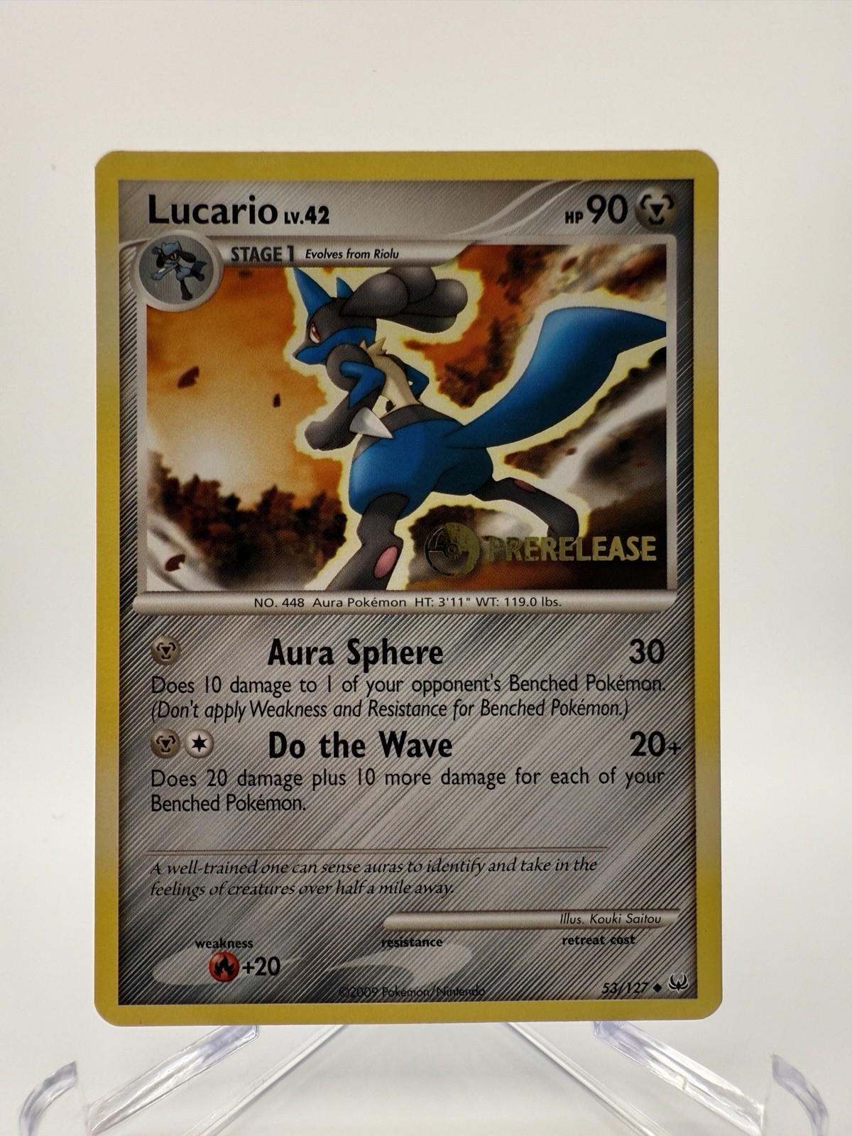Lucario - (Prerelease) 53/127 Diamond and Pearl (rare) Lp