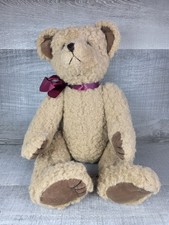 America Wego Jointed 16" Tan Teddy Bear Plush Made in Korea 3592 Curly b50