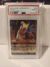 2023 DISNEY LORCANA EN 1-PIERWSZY ROZDZIAŁ #205 HADES - KRÓL OLYMPU PSA 10