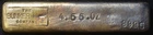 The Bunker Hill Company 4.55 oz Vintage Poured Silver Bar #45 Fine 999.5 Silver