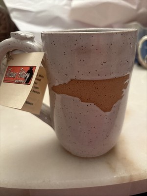 Missions Pottery Off White Studio Pottery Coffee Mug Cup Signed by Artist
