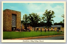 Postcard AL Cullman St Bernard Benedictine Abbey College Church Vintage PC M6773