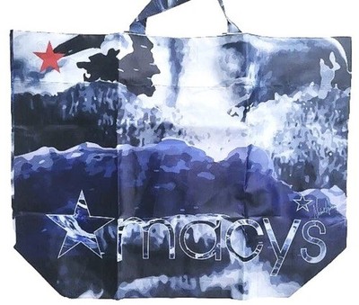 MACY'S ''OCEANCYCLE'' REUSABLE LIGHT SHOPPING/TOTE BAG  - ''OCEAN WAVES''