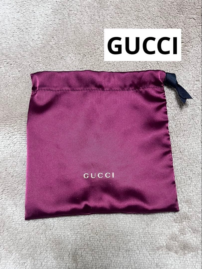GUCCI Solid Mini Pouch Hand Bag Drawstring Satin … - image 13
