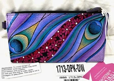 Anuschka Anna NWT🦚Card Organizer Wallet-Dreamy Peacock 1713-DPK-DW