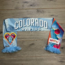 olorado Rapids Pride Pat Milbery Jersey Hook Reversible Scarf Heart Ruffneck