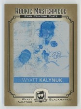 2021-22 UD The Cup Masterpieces Printing Plate Cyan Wyatt Kalynuk RC 1/1