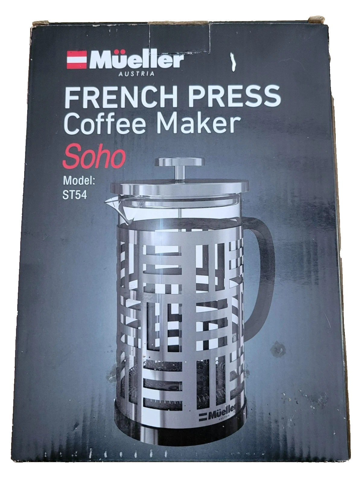 MUELLER SOHO French Press Coffee Tea Maker Brewer ST54 - NEW IN BOX! 1L/34 oz.