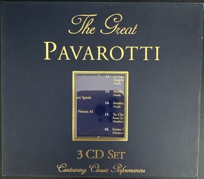 Rajon Pavarotti The Great Pavarotti 3 CD Box Set Classical Compilation 2004