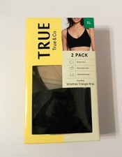 True  Co Women  s Black  Beige Wirefree Bra Pack of 2 Size XL