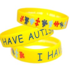 I Have AUTISM Wristbands Alert Medical ID Silicone Bracelet Emergency Jewel NEW