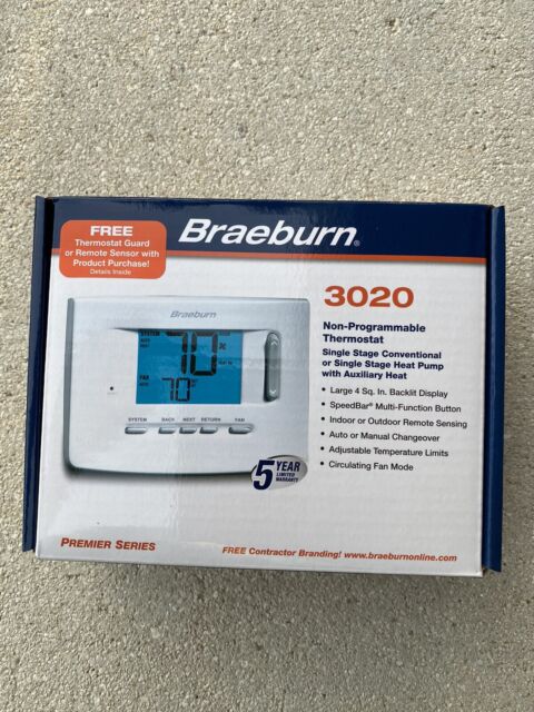 Braeburn 3020 Non-programmable 1 Heat 1 Cool Thermostats Qty 6