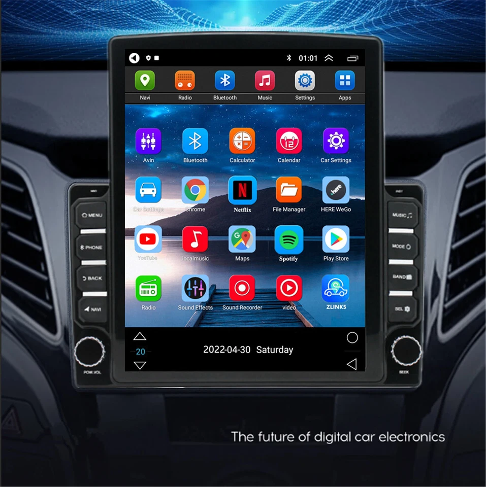 Rádio de carro estéreo Wi-Fi player GPS 4+64G 9,7" para Nissan Juke 2010-2014 Android 15 - Imagem 4 de 4