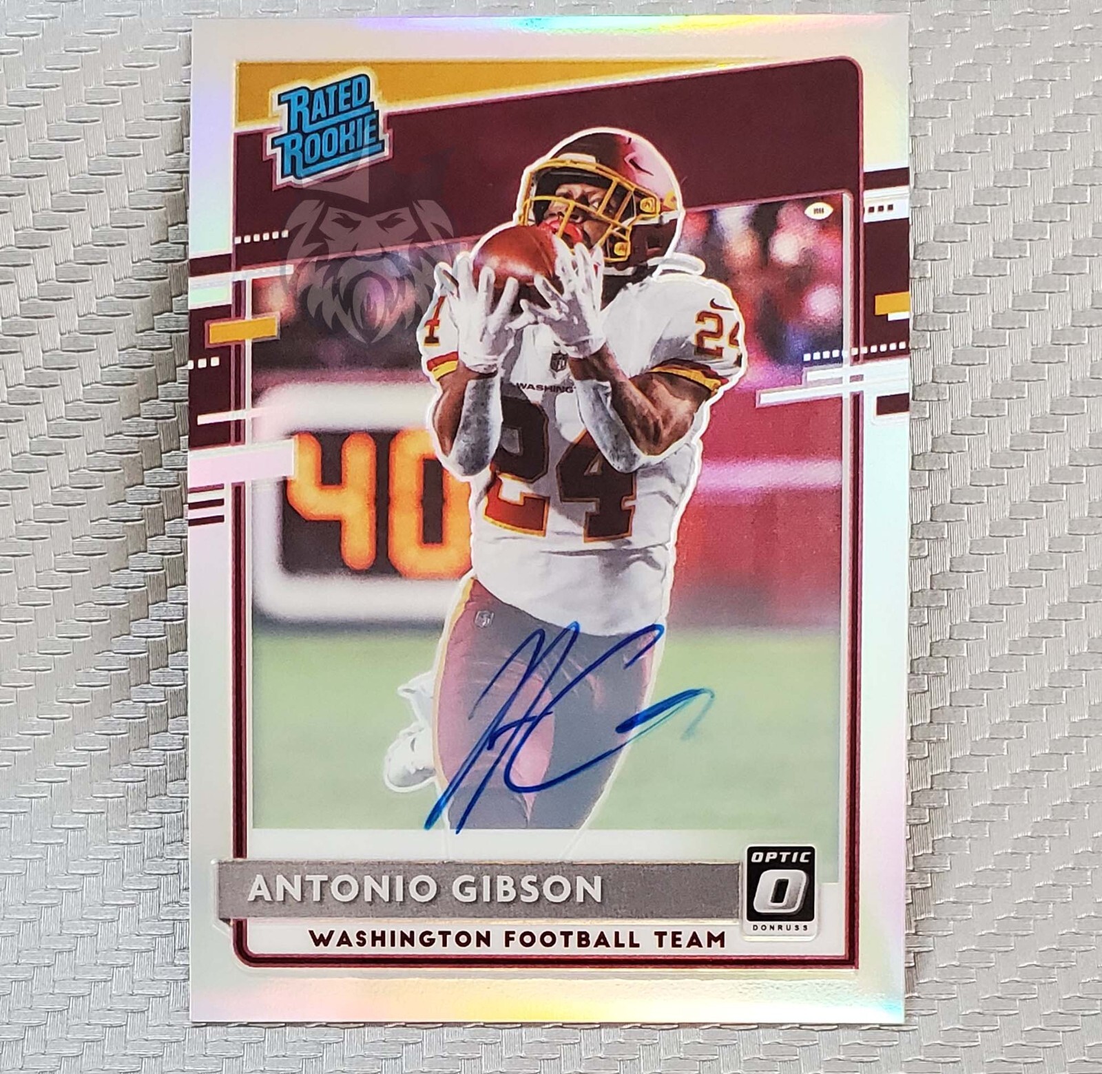 Antonio Gibson SP RC Auto /99 📈2020 Donruss Optic Rated Rookie Holo Silver #185