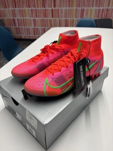 Nike Mercurial Superfly 8 Elite Ag Bright Crimson-Silver Sz 9.0 [CV0956-600]