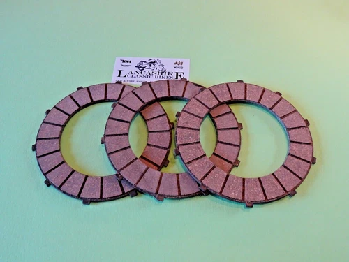 57-1503 TRIUMPH T20 TIGER CUB CLUTCH FRICTION  PLATE x 3  1960-68 T1503 NEW'