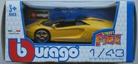 Bburago Lamborghini Aventador LP700-4 Roadster Gelb 1:43 Neu/Ovp Modellauto Auto