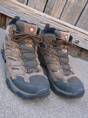 Merrell Moab 2 Earth Brown Waterproof Mid Trail Hiking Boots 11-1/2 M