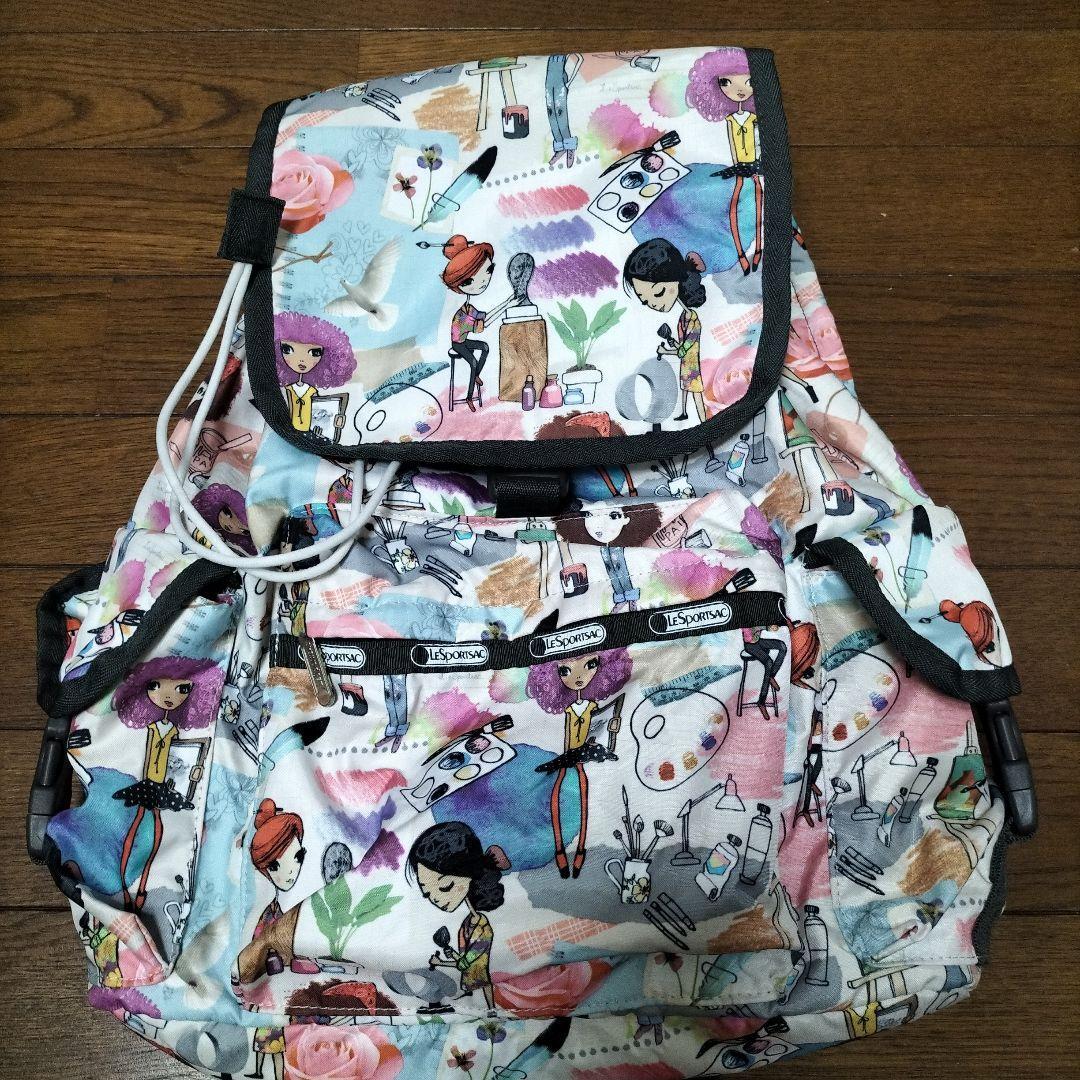 ⭐︎美品⭐︎LESPORTSAC CARRIER BACKPACK True Black Essential Carryall Backpack | LeSportsac