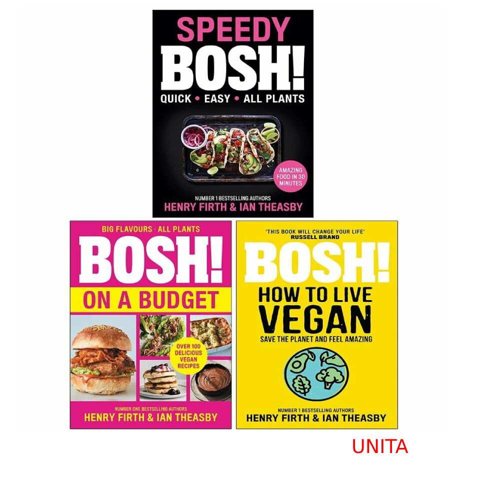 Henry Firth & Ian Theasby Unisex Bosh Simple Recipes [Hardcover], Bosh On A Budget, Bosh How To Live Vegan By 3 Books Collection Set - Image 3