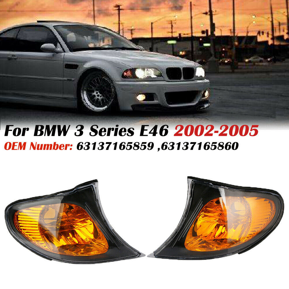 Pièce Auto BMW Série 3 Artudatch Feux D'Angle Avant Pour BMW E46 Série 3 4 Portes 2002-2005 - Paire - Plastique Qualité Pièce Auto Bmw 2002-2005