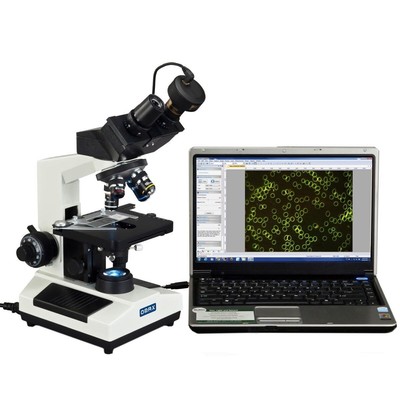 40X-2000X Darkfield LED Compound Laboratory Binocular Microscope w 1.3MP Camera