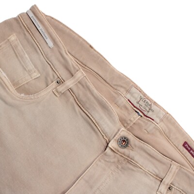 Teleria Zed NWT 5 Pocket Jean Cut Pants Size 40 US In Beige Cotton Blend