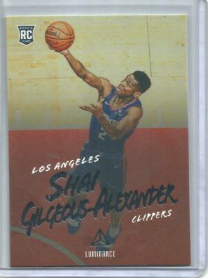 Shai Gilgeous-Alexander 18/19 Panini Luminance Rookie | eBay