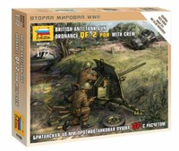 Britisch Qf 2 Prd Anti Tank Gun Kunststoff Kit 1:72 Modell Zvezda