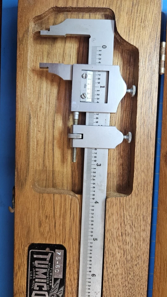 Tumico Tubular Micrometer Co 78-12-300 12” Vernier Caliper Machinist Tool - Image 4 of 4