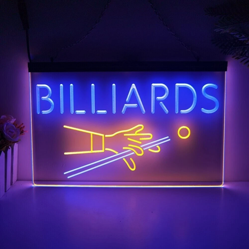 Pool table on sale neon sign