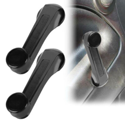 Pair Of Black Window Crank Handles For 1984-2000 Honda Civic – CCIYU Direct Replacement (OE Spec)