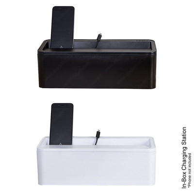 In-Box Cable Organizer & Charging Station - Under & On Desk - UT Wire